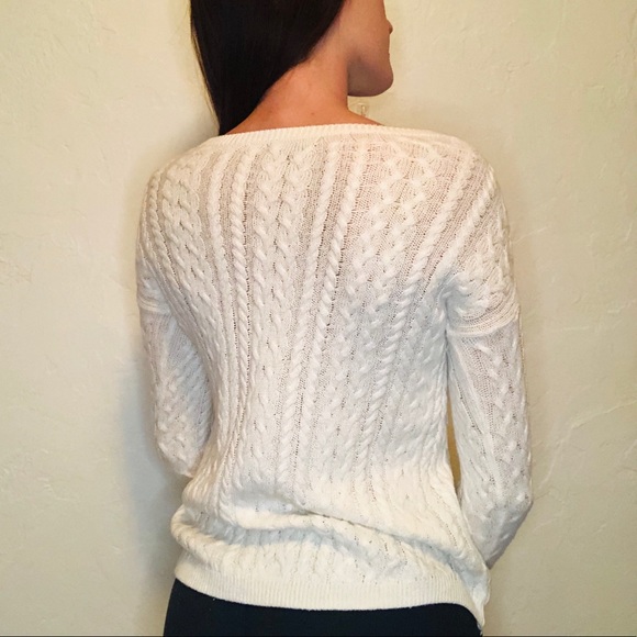 American Eagle Outfitters off-white knit sweater - Picture 3 of 11